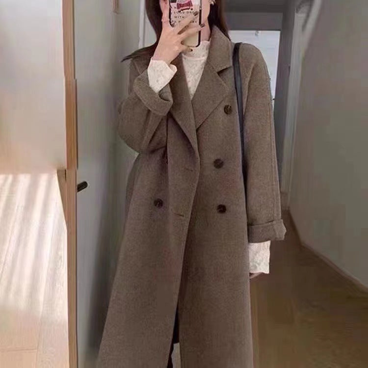 Autumn Wool Blend Midi Coat