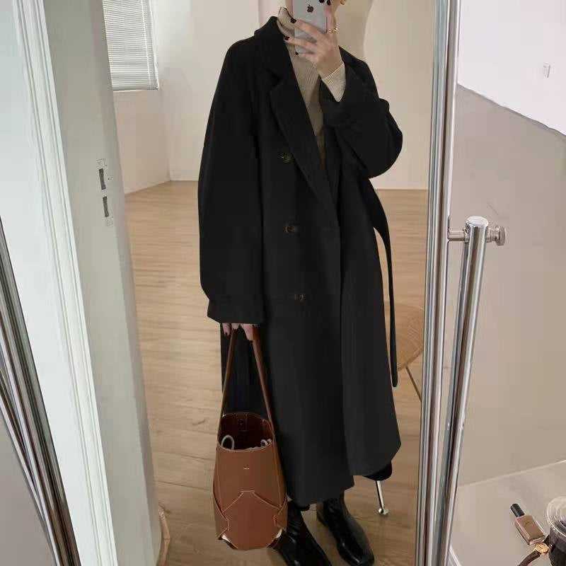 Autumn Wool Blend Midi Coat